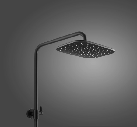 Душевая система с изливом Arrow AG3311BC черный